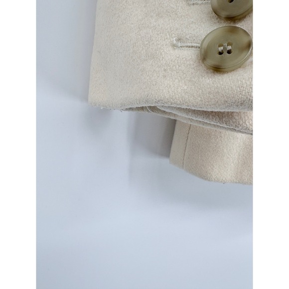 J .Crew Cream Wool Classic Lady Trench Peacoat Mid-Length 4 Vintage - Picture 15 of 16